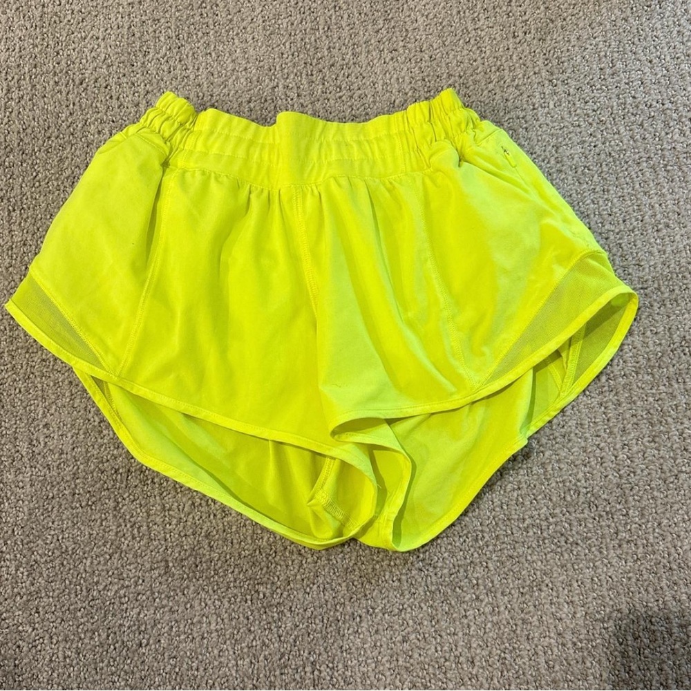Lululemon Athletica Neon Yellow Athletic Shorts